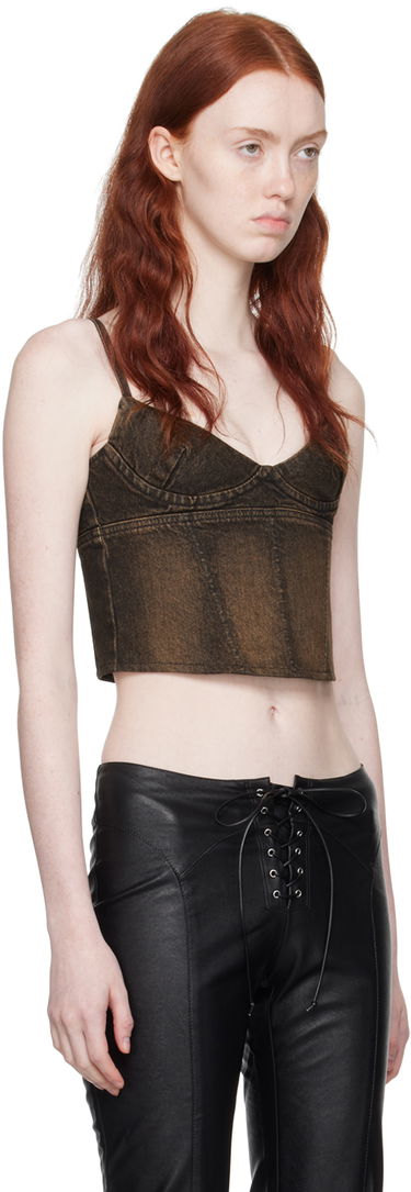 Tielko Miaou Miaou Kiko Denim Tank Top Hnedá | 7075RWDOCH, 1