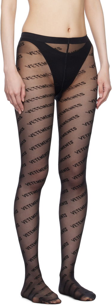 Ponožky VETEMENTS Vetements Wolford Edition Logo Tights Čierna | WA66HO100B, 1