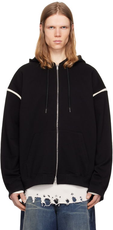 Mikina Mastermind WORLD Mastermind World Boxy Fit Cross Stitch Zip Hoodie Čierna | MW25S14-SW006-015, 0