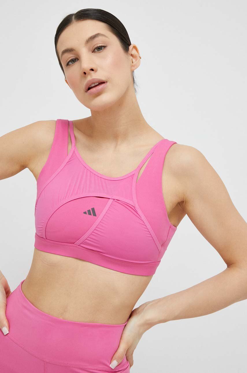 Podprsenka adidas Performance Powerimpact Lux Medium-Support Bra Ružová | IC6906, 0