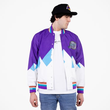 Bomber bunda Mitchell & Ness 75th Anniversary Warm Up Jacket Rôznofarebný | OJBF1201-UJAYYPPPPURP, 0