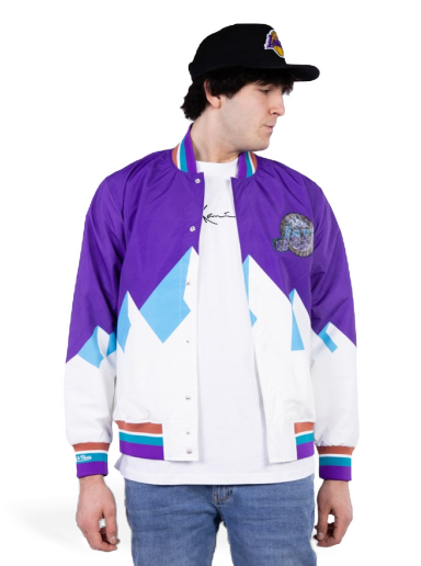 Bomber bunda Mitchell & Ness 75th Anniversary Warm Up Jacket Rôznofarebný | OJBF1201-UJAYYPPPPURP