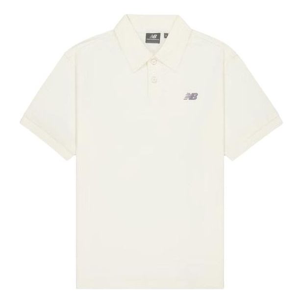 Polo tričko New Balance Logo Polo Shirt Biela | NFE21011-IV, 0