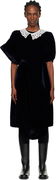 Junya Watanabe Angular Midi Velvet Dress with Lace Collar