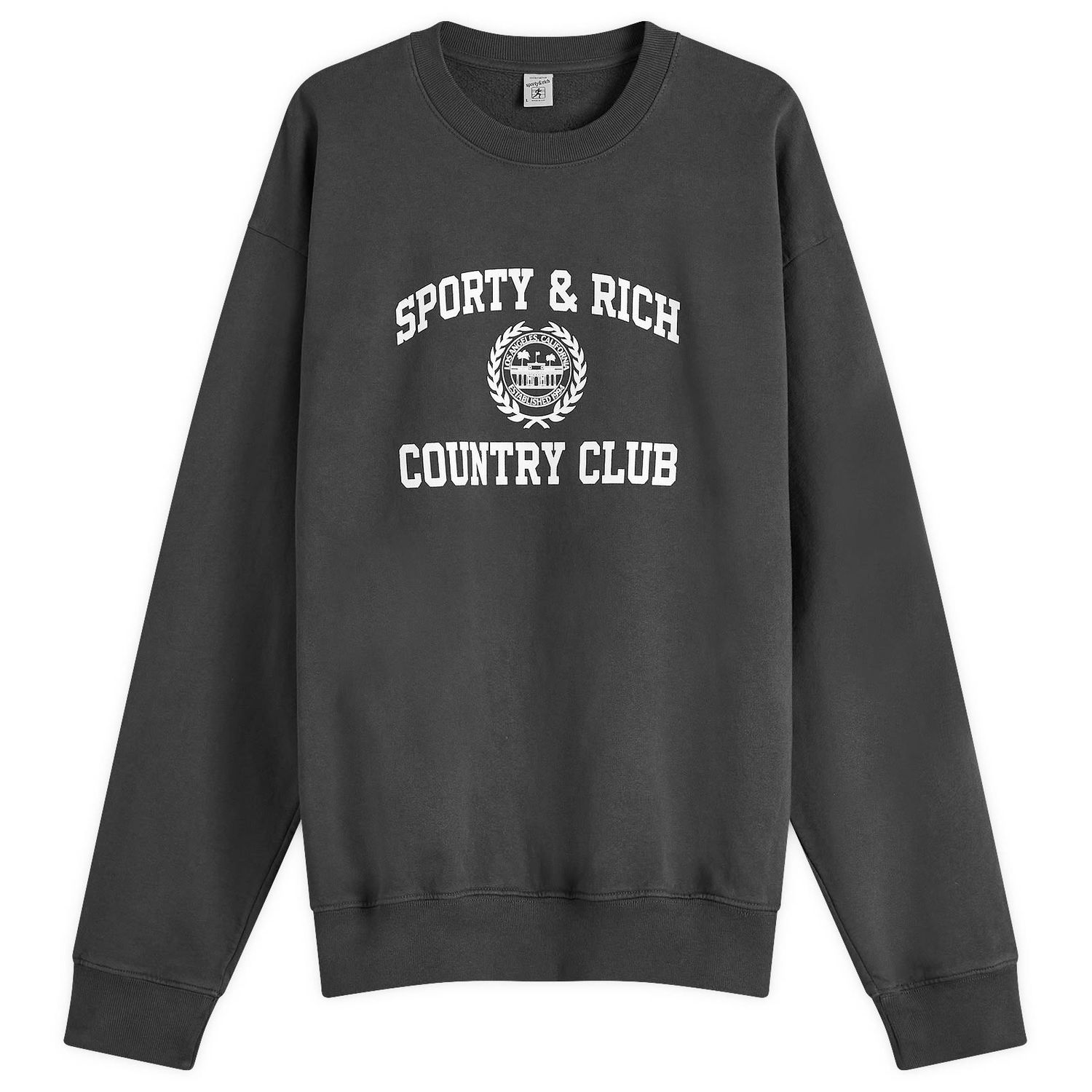 Mikina Sporty & Rich Varsity Crest Sweatshirt Čierna | WS067S409VF-111, 0