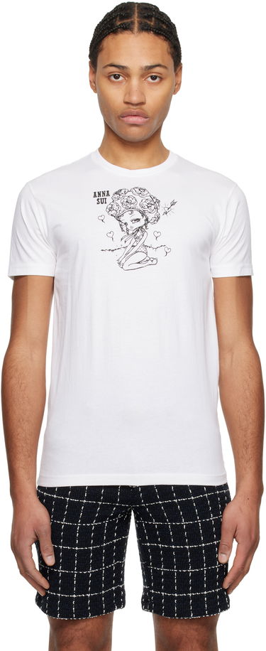Tričko Anna Sui Anna Sui Beach Girl Graphic T-Shirt Biela | MT1025B2, 0