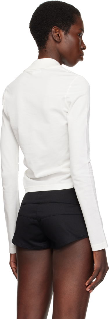 Šortky Courrèges Courrèges Twist Piqué Cropped Polo Biela | 225JPO048JS0193, 2