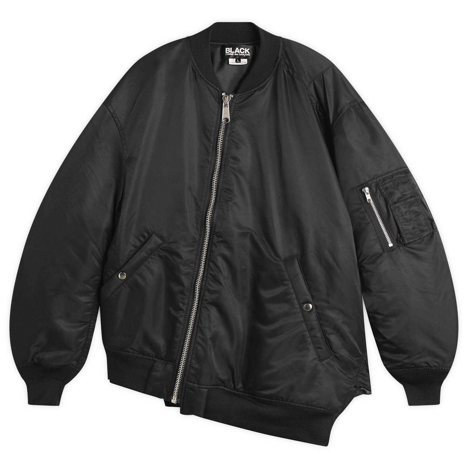 Bomber bunda Comme des Garçons Comme des Garçons BLACK Asymmetric Bomber Jacket Čierna | 1P-J011-W25-1, 1