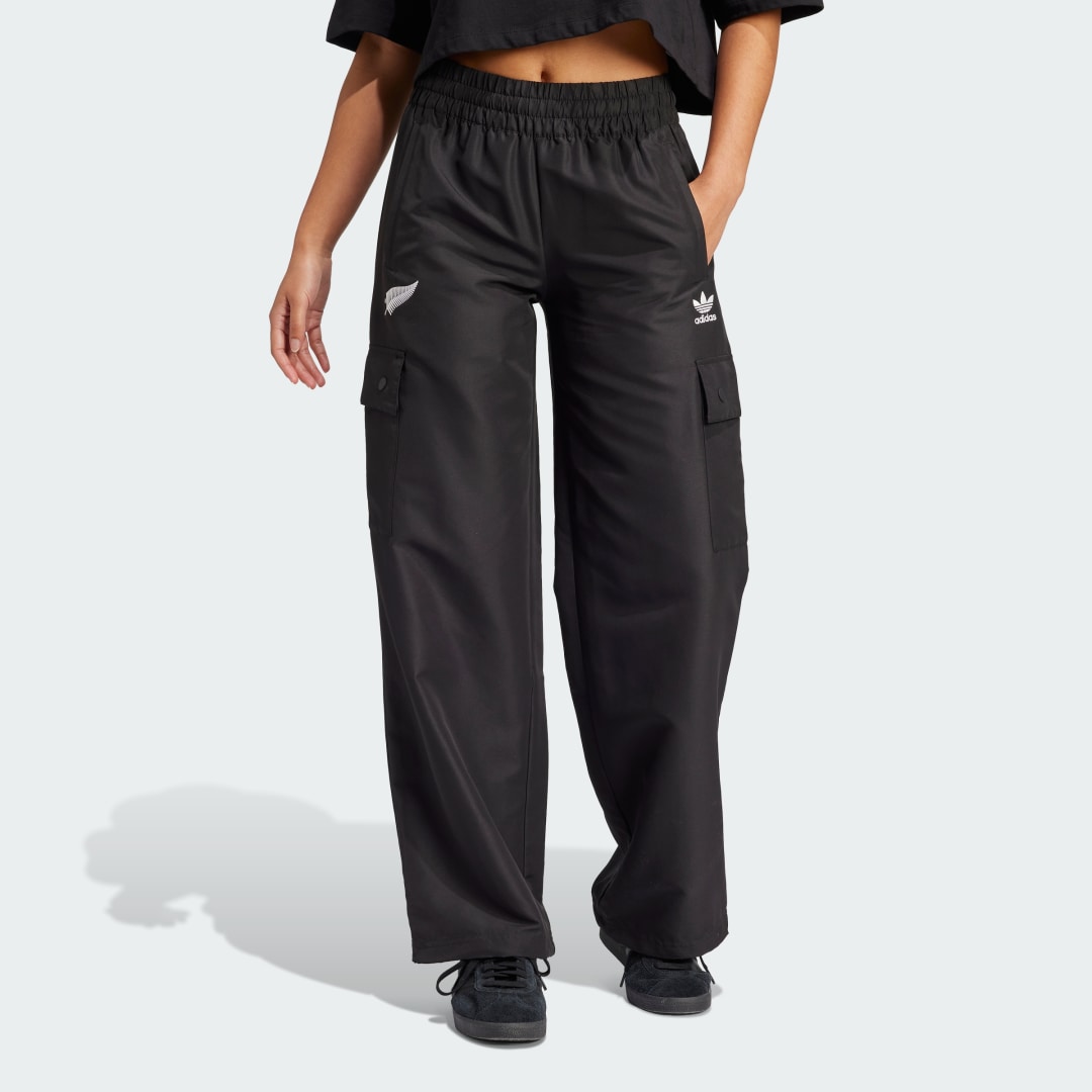 Cargo nohavice adidas Performance Black Ferns Essentials Woven Cargo Pants Čierna | JD4069, 0