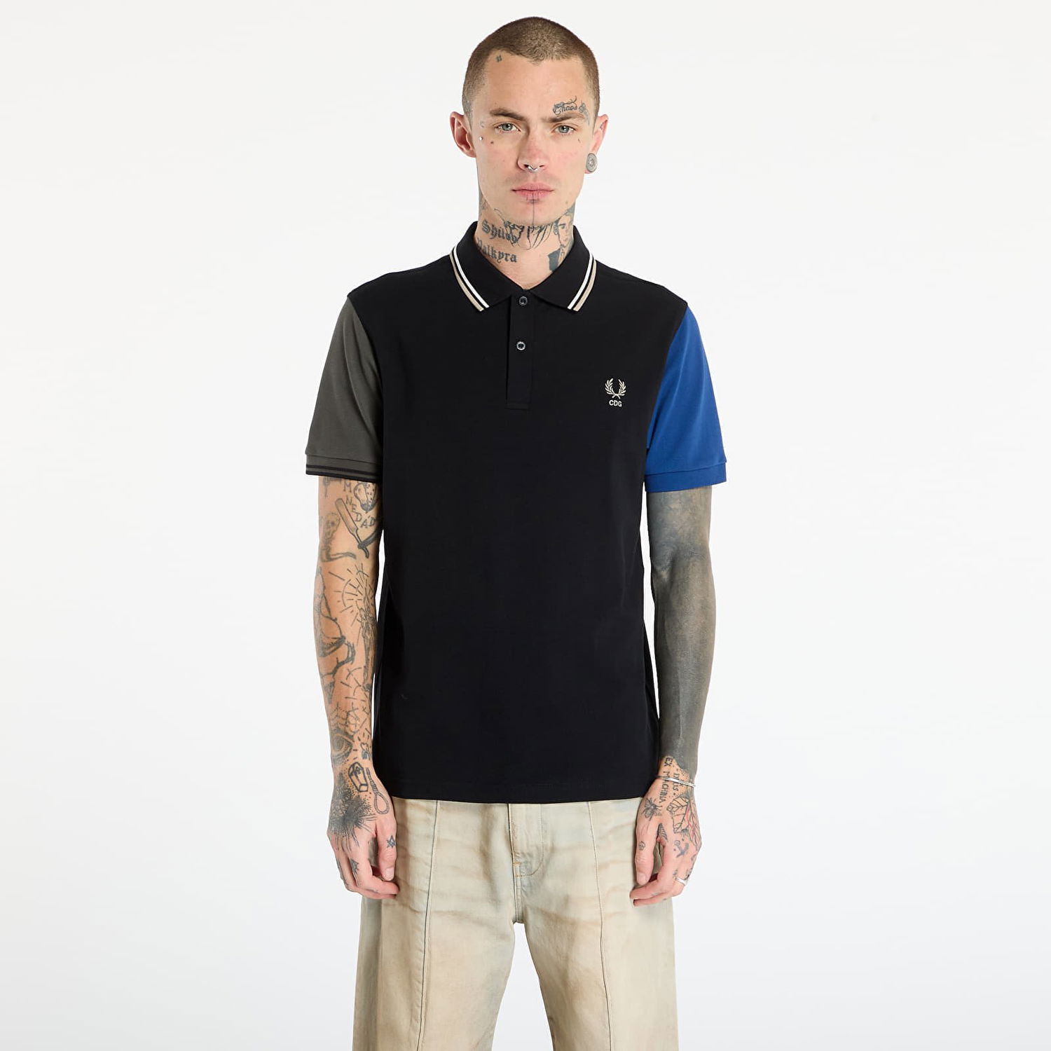 Polo tričko Comme des Garçons Comme des Garçons SHIRT x Fred Perry Polo Knit Rôznofarebný | FP-T501-W25 Black, 0