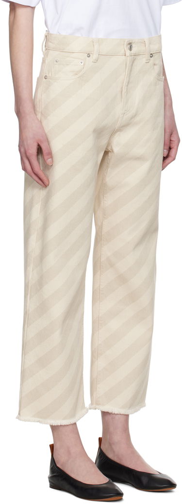 Džínsy Marni Marni 5-Pocket Striped Cropped Jeans Béžová | PAJD0425Y0 USCX37, 1