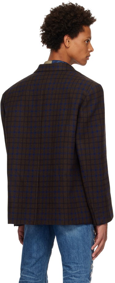 Bunda We11done Check Blazer Hnedá | WD-JK3-22-102-M-BR, 2