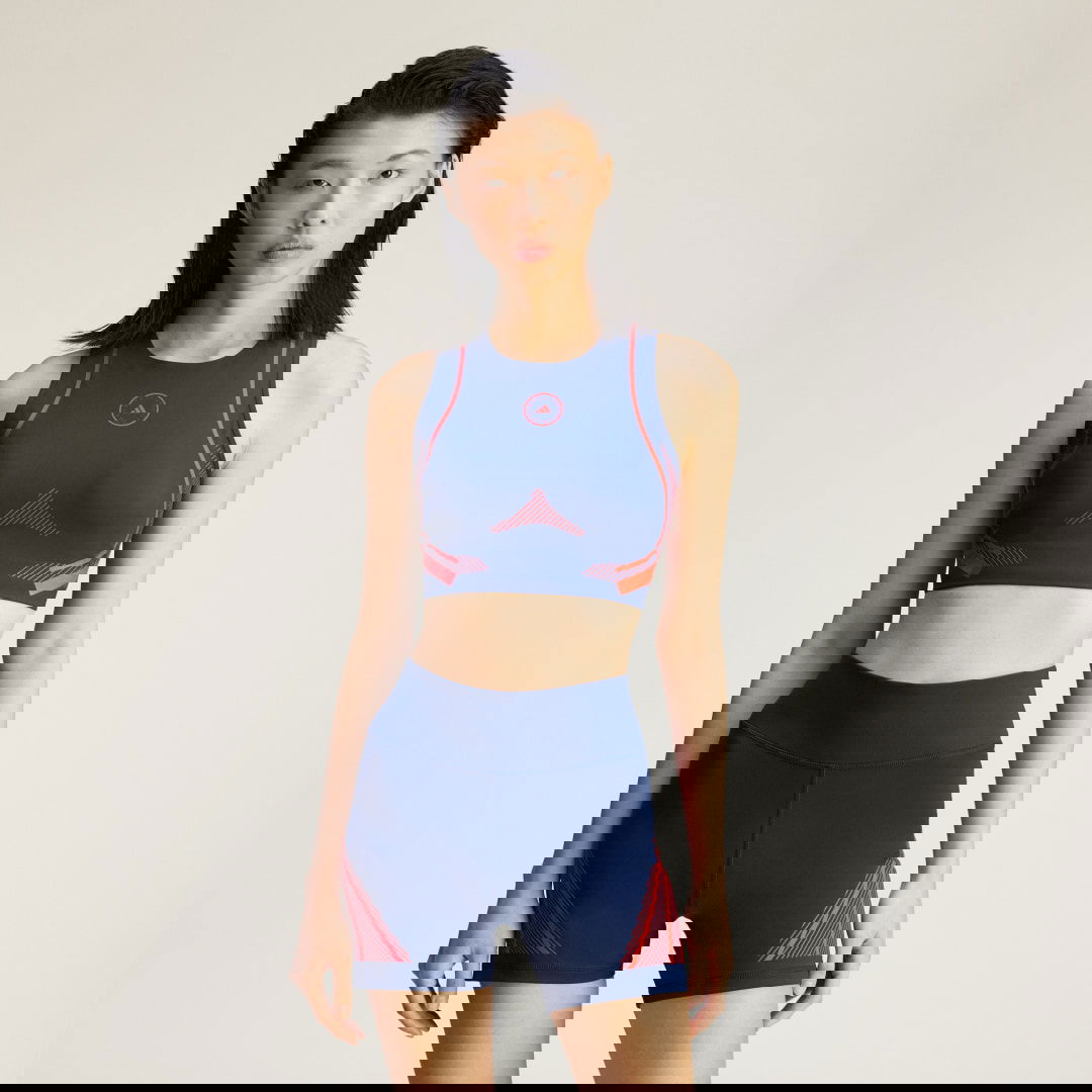 Podprsenka adidas Performance Stella McCartney TruePace Running Crop Top Navy | JJ0112, 0