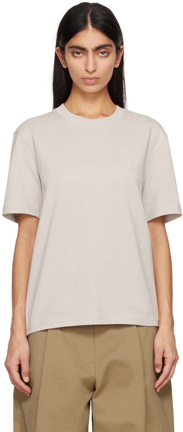 Tričko AMI De Cœur T-Shirt Béžová | UTS025.726, 0