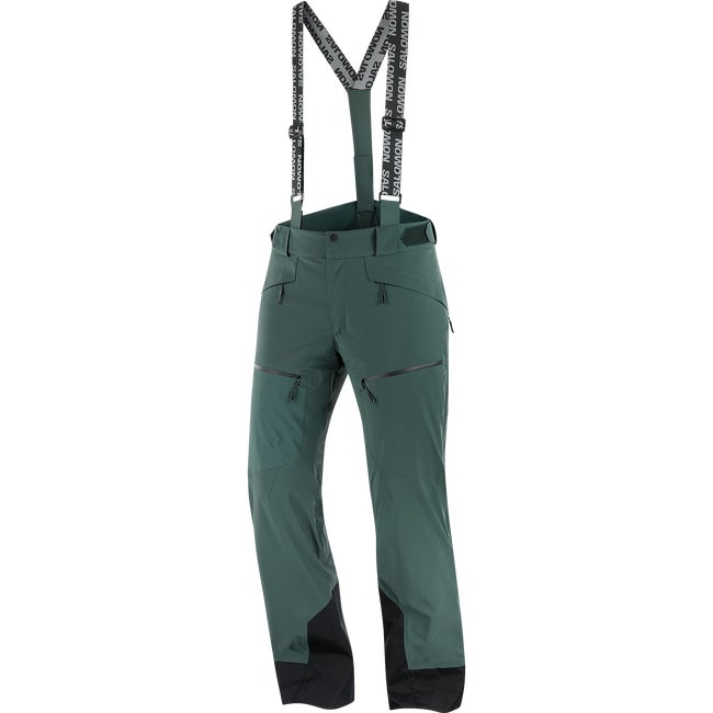 Nohavice Salomon Spectral Technical Ski Pants with Suspenders Zelené | LC2638100, 1