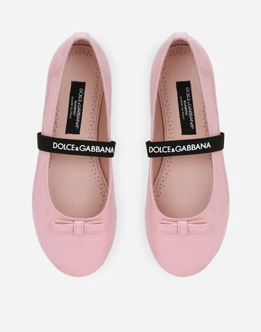 Tenisky a topánky Dolce & Gabbana Patent Leather Ballet Flats With Bow Ružová | D11294A483180400, 3