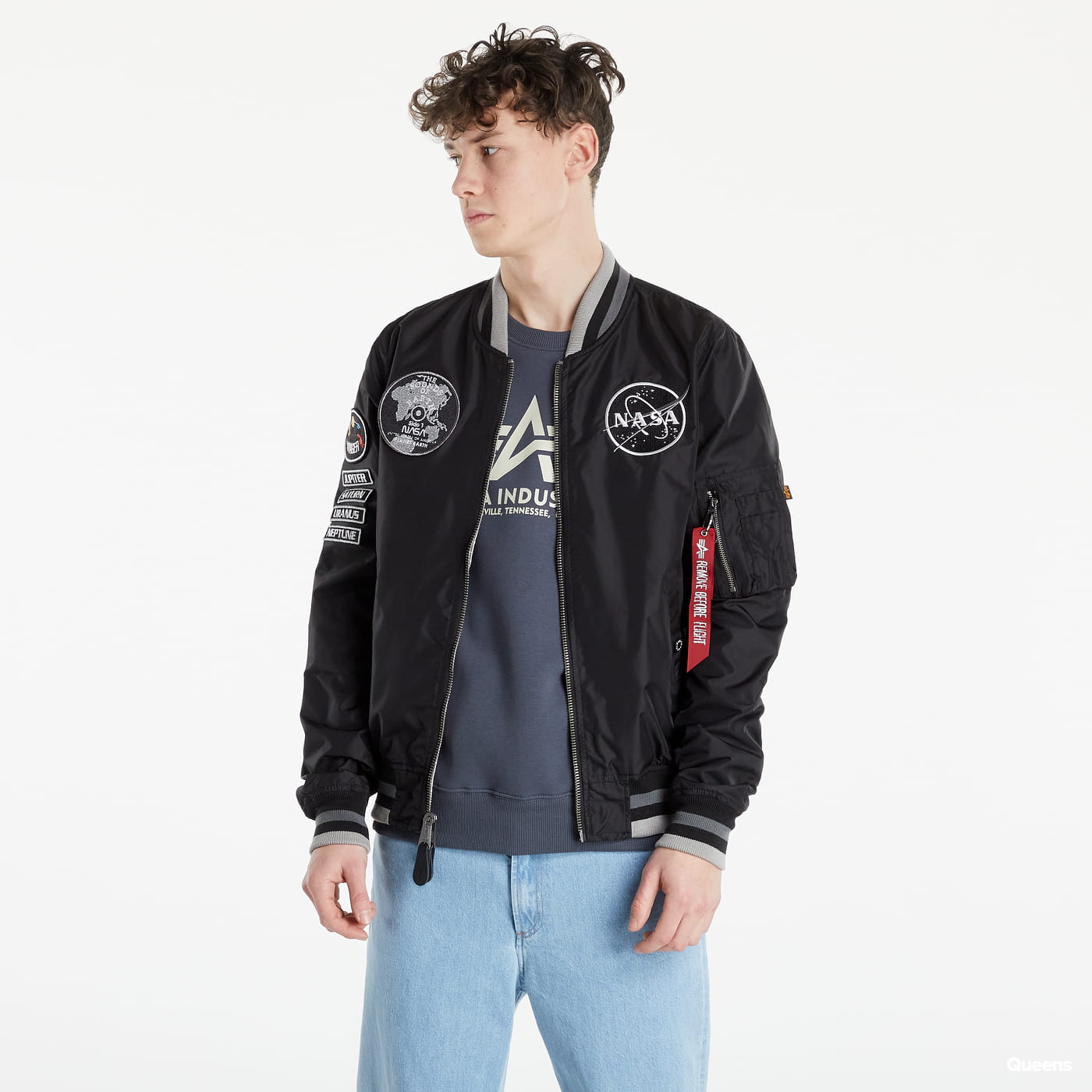 Bomber bunda Alpha Industries Bomber MA-1 NASA Voyager Rev Čierna | 116105 03, 0