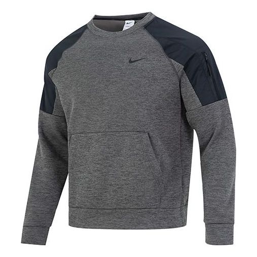 Sveter Nike Therma Novelty Crew Sweatshirt Šedá | DQ4855-071, 0