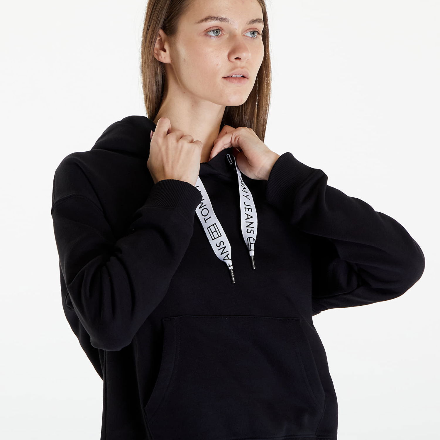 Mikina Tommy Hilfiger Boxy Logo Drawcor Hoodie Čierna | DW0DW17794 BDS, 1