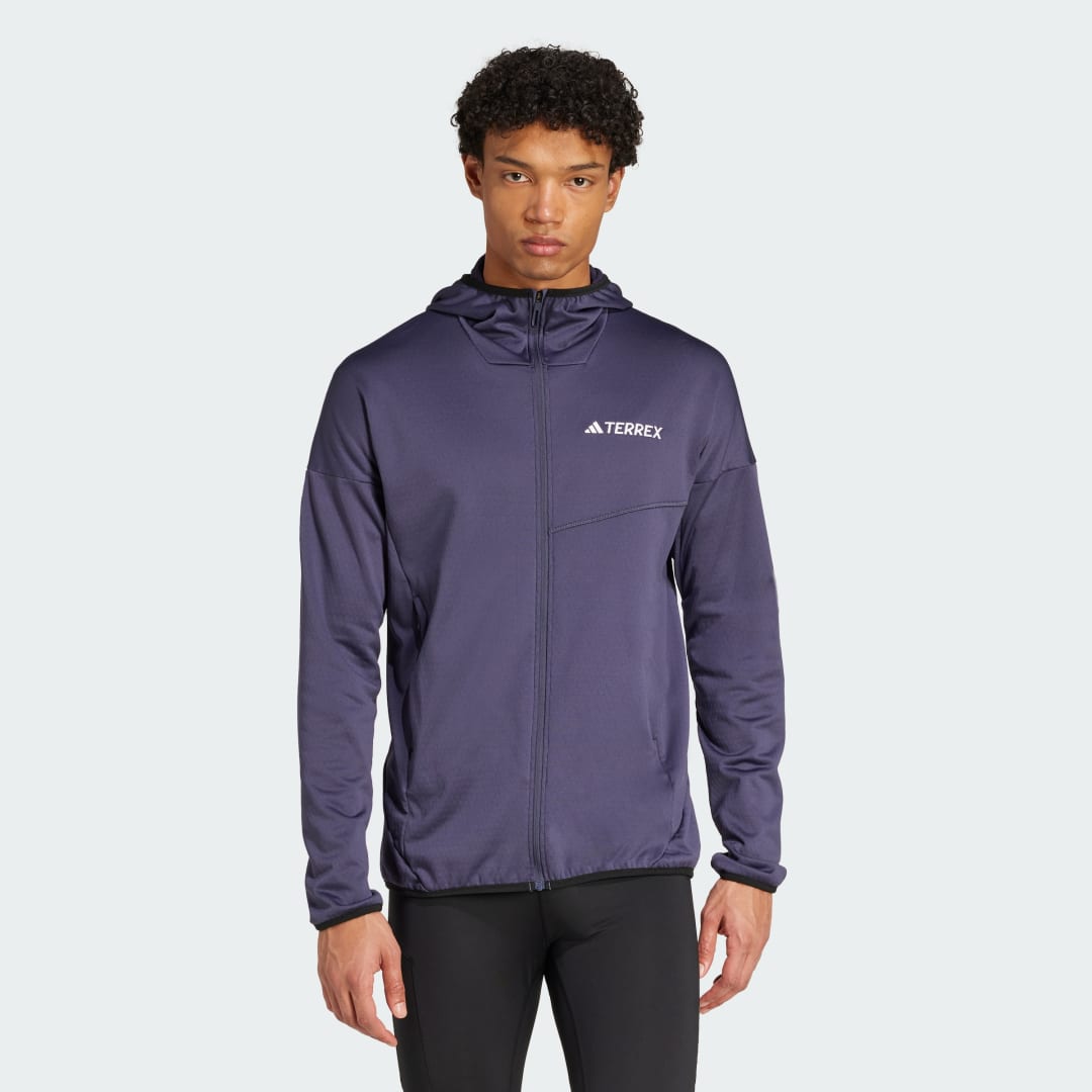Bunda adidas Performance Terrex Xperior Climawarm Light Fleece Hooded Jacket Fialová | JM0112, 0
