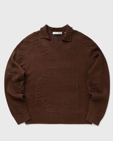 Sveter DAILY PAPER Diamond Knit Brown Sweater Hnedá | 2423026, 0