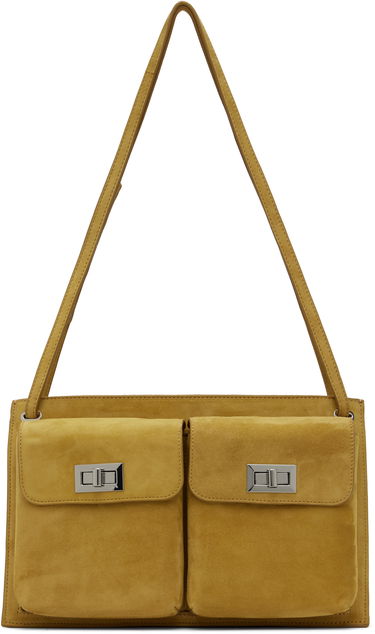 Taška cez rameno BY FAR BY FAR Billy Suede Shoulder Bag Žltá | MWBSB024KL007BR052PL, 0