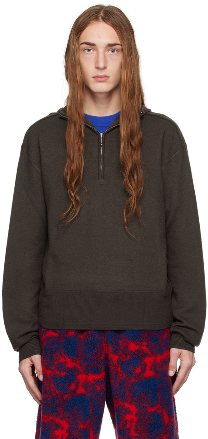 Mikina Burberry Half-Zip Hoodie Zelené | 8075888, 0