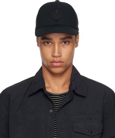 Šiltovka Stone Island Stone Island Cotton Reps Cap Čierna | K1S159100996S0065, 0