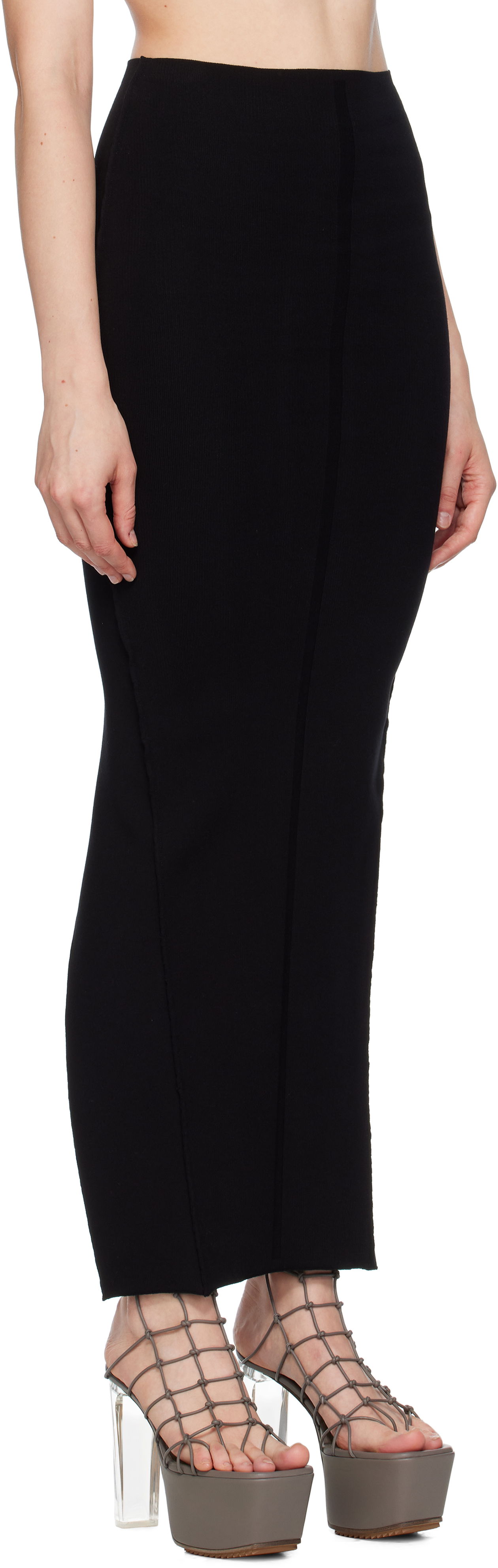 Sukňa Rick Owens Rick Owens Concordians Pillar Maxi Skirt Čierna | RP02E4695 KST, 1