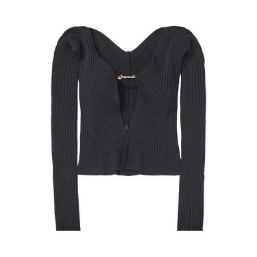 Sveter Jacquemus La Maille Pralu Longue Cardigan Čierna | 223KN500 2190 990, 0