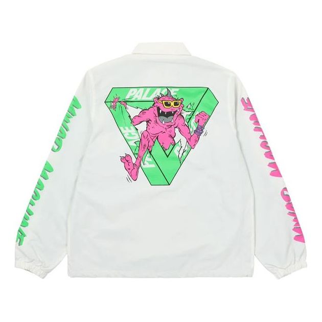 Vetrovka Palace M-Zone Crossover Devil Print Long Sleeve Jacket Biela | P20JK124