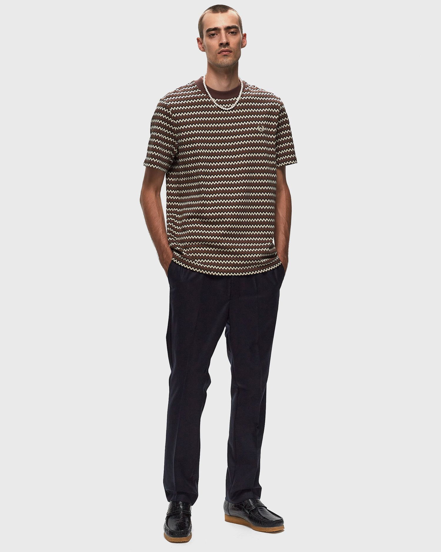 Nohavice AMI Paris PANTALON TAILLE ELASTIQUEE Navy | HTR226.WV0023-430, 1