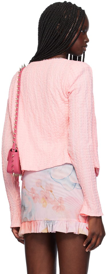 Šaty GUIZIO Guizio Holly Tie-Front Cardigan Ružová | P24701K064, 2