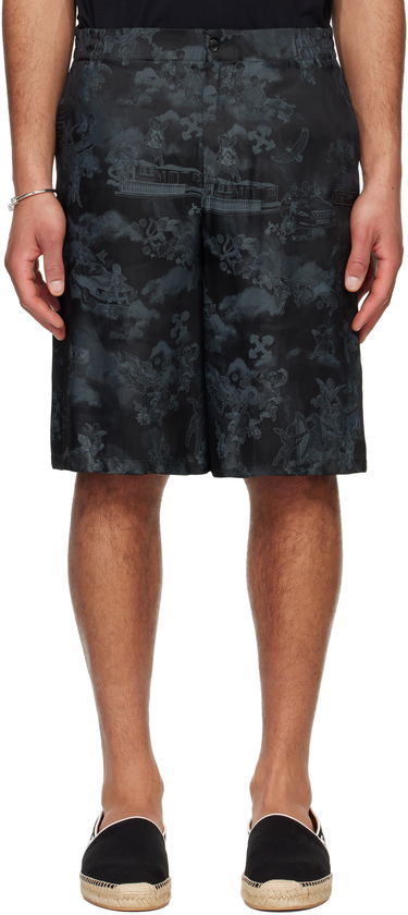 Šortky Off-White Off-White Jacquard Fresco Bowling Shorts Čierna | OMCB092S25FAB0020200, 0