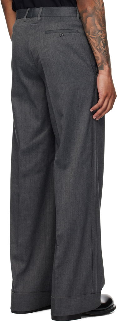 Nohavice Maison Margiela MM6 Maison Margiela Rolled Cuff Trousers Šedá | SH0KA0047 S47848, 2