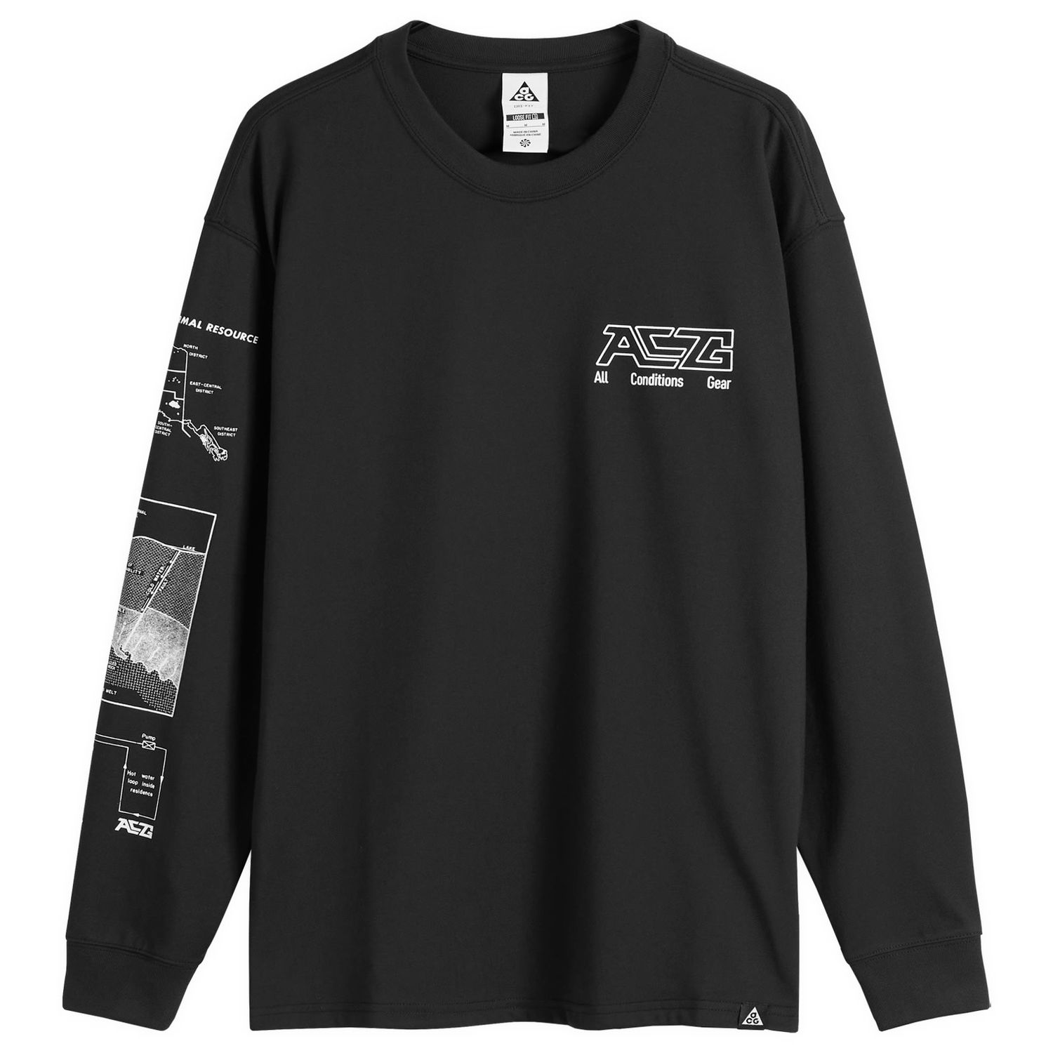 Tričko Nike Geothermal Long Sleeve T-Shirt Čierna | FZ6704-010, 0