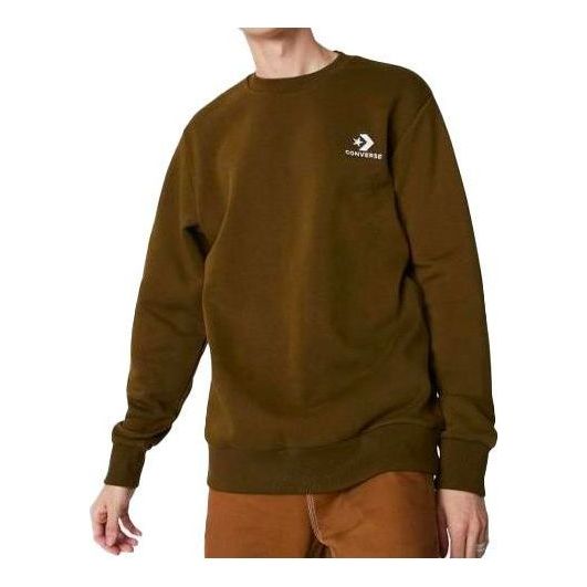 Sveter Converse Star Chevron Embroidered Crew Sweatshirt Hnedá | 10008816-A17