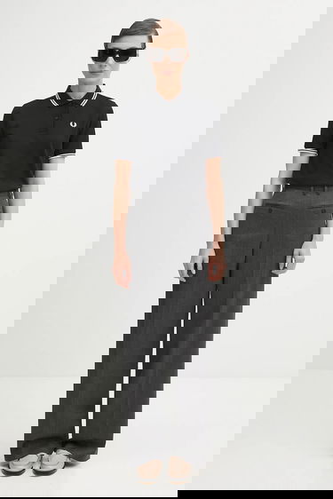 Polo tričko Fred Perry Twin Tipped Short Sleeve Polo Shirt Čierna | G3600, 4