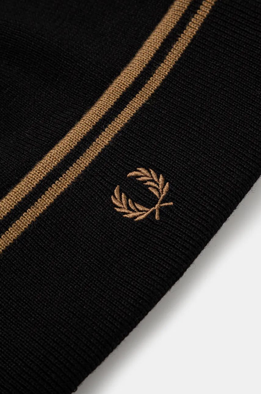 Kulicha Fred Perry Twin Tipped Merino Wool Beanie Čierna | C9150.S77, 1
