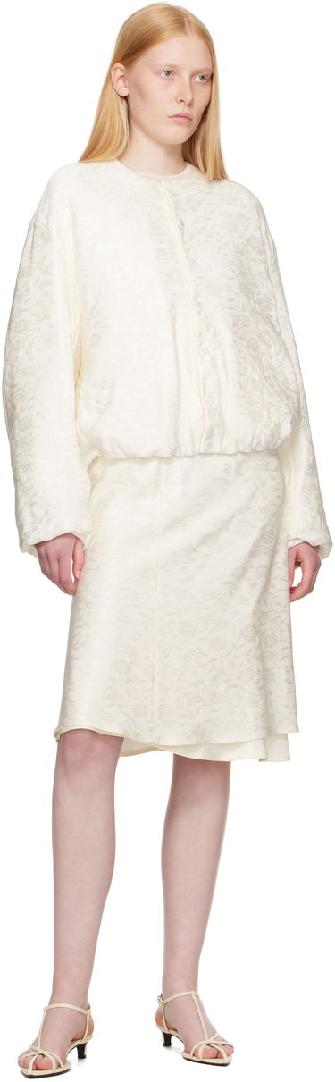 Bunda Jil Sander Jil Sander Jacquard Bomber Jacket Biela | J03BN0186_J20300, 3
