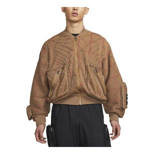 Bomber bunda Nike Crossover MA-1 Knit Bomber Jacket Hnedá | CZ4705-382