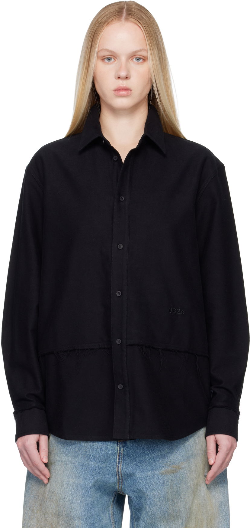 Košeľa 032C Workday Flannel Shirt Čierna | F25-URW-1302-000-W