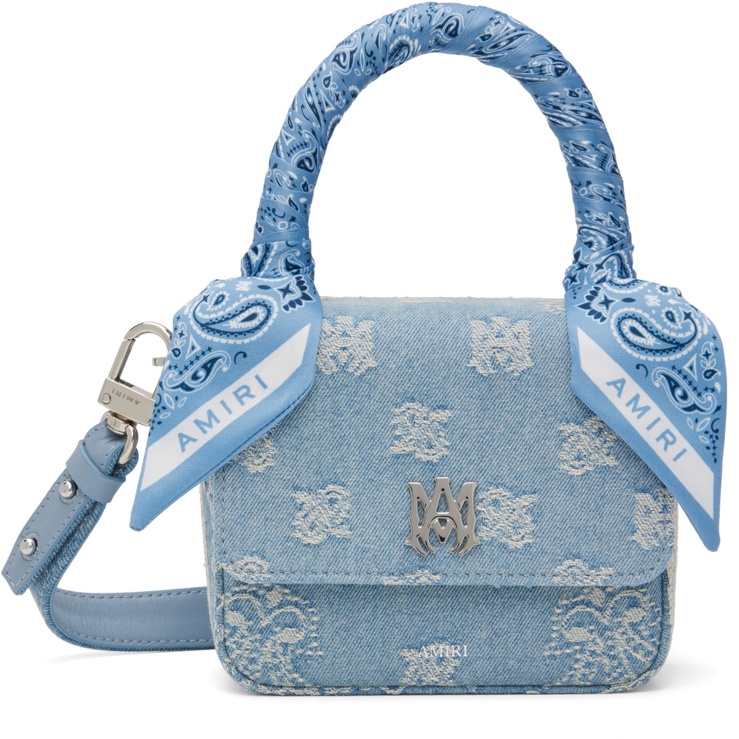 Tote bag AMIRI Denim Micro Handbag Modrá | AWBGTH1037, 0