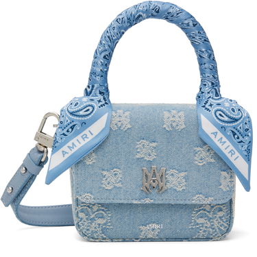 Tote bag AMIRI Denim Micro Handbag Modrá | AWBGTH1037, 0