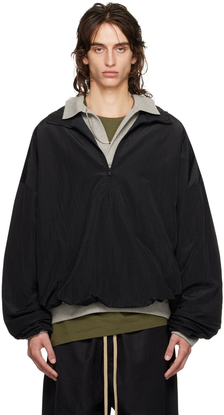 Vetrovka Fear of God Fear of God ESSENTIALS Half-Zip Pullover Jacket Čierna | 202BT244710F