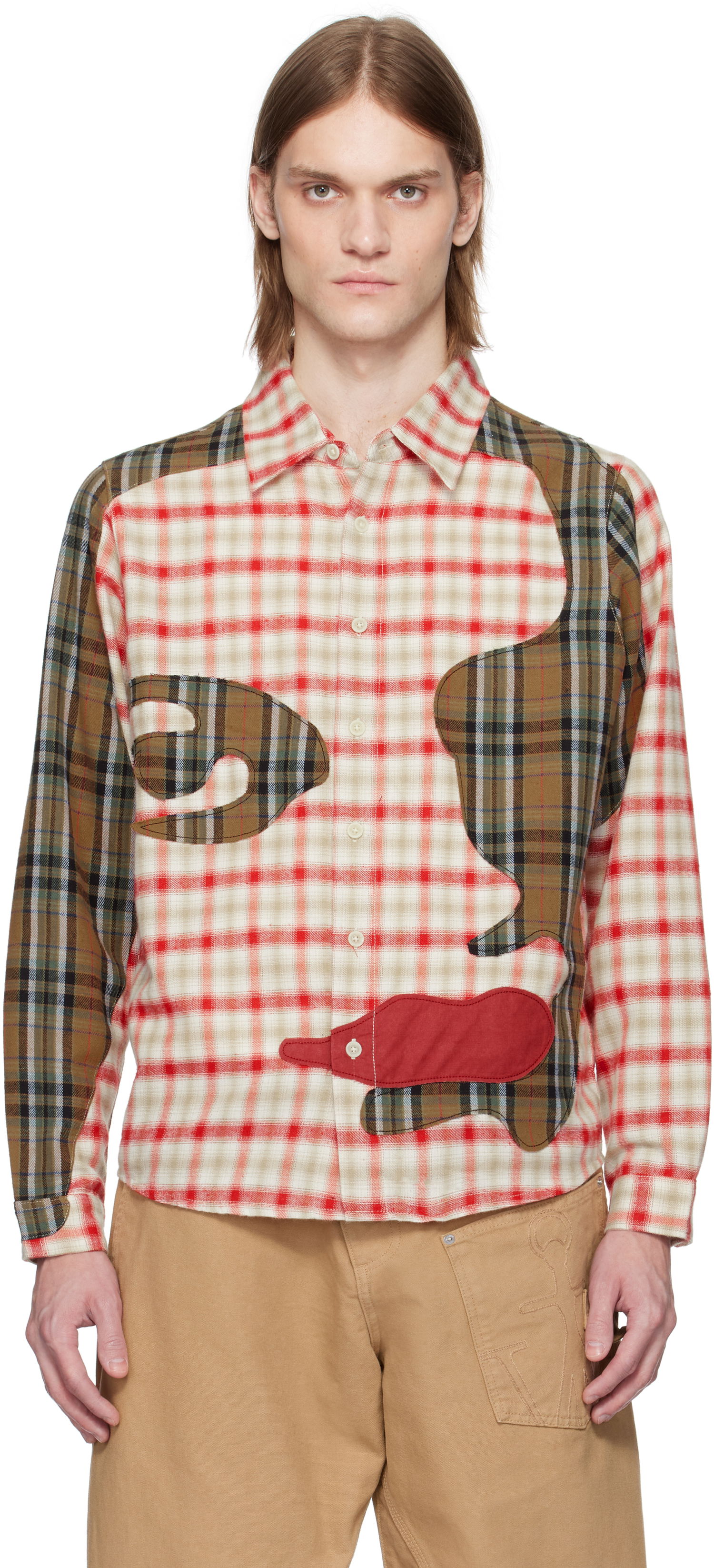 Košeľa KidSuper KidSuper Patchwork Face Flannel Shirt Rôznofarebný | SS25-LTP-03, 0