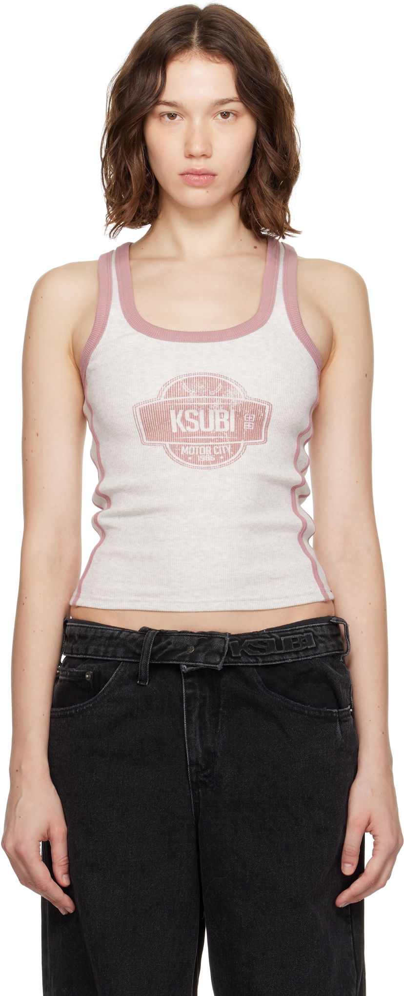 Tielko Ksubi Ksubi Pitt Lane Origin Tank Top Biela | WPF25SI002