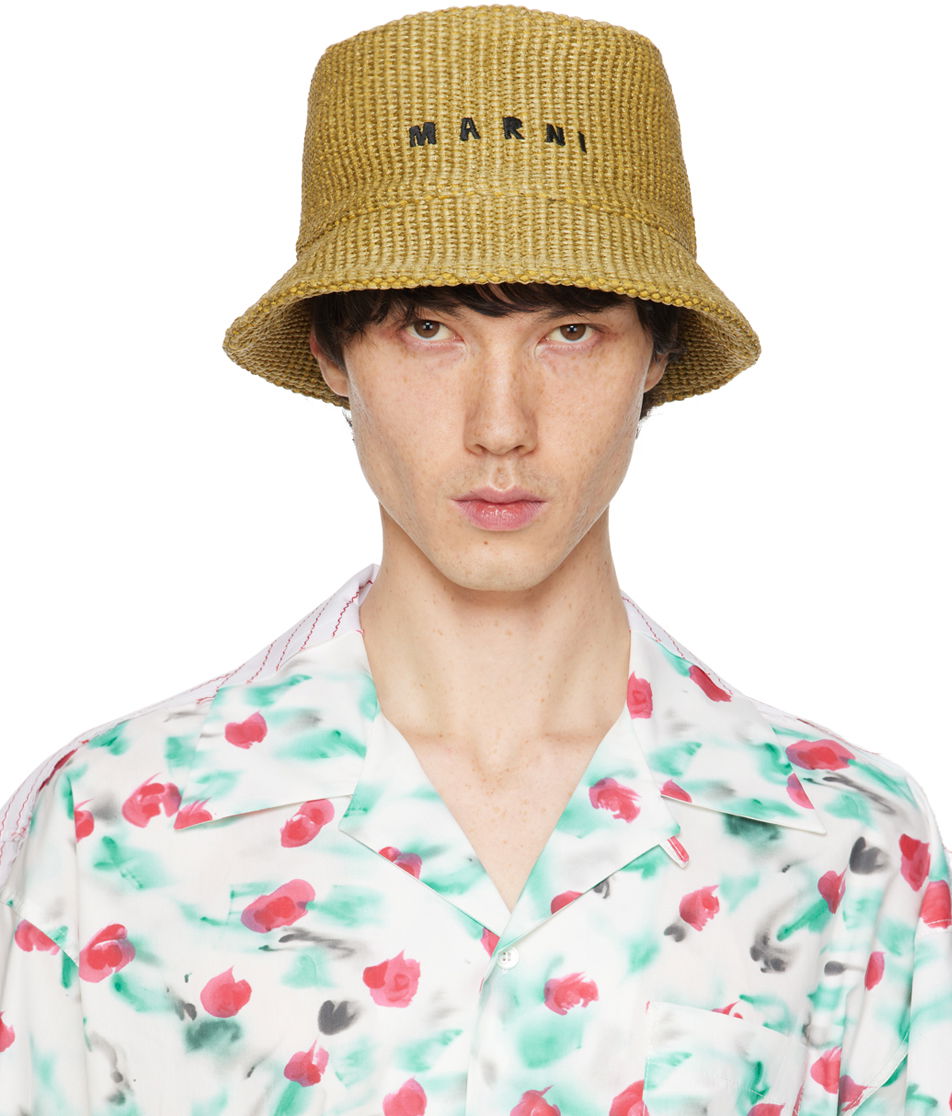 Klobúk Marni Logo Embroidery Bucket Hat Zelené | CLZC0106S1 UAC004, 0