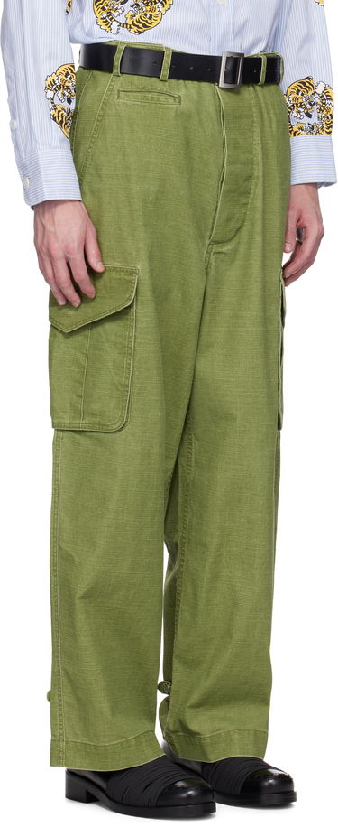Cargo nohavice KENZO Kenzo Paris Adjustable Cargo Pants Zelené | FF55PA2459GD, 1
