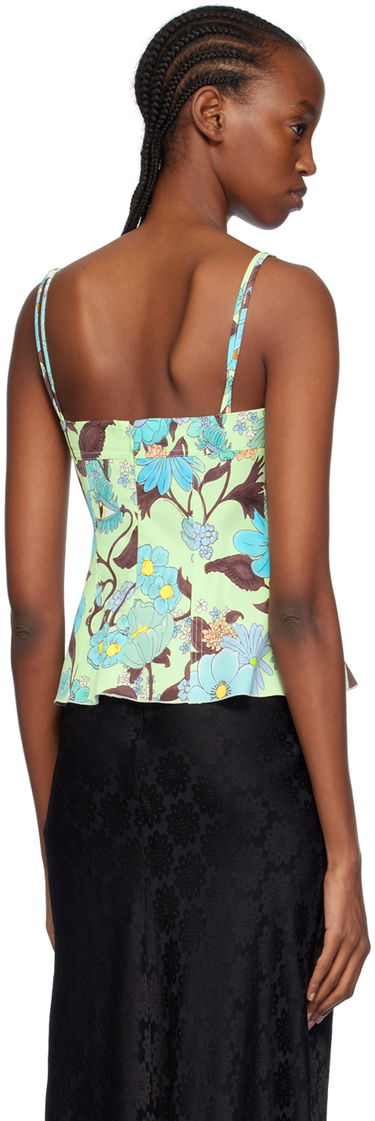 Tielko Stella McCartney Stella McCartney Floral Print Peplum Camisole Zelené | 6T01583DS300, 2